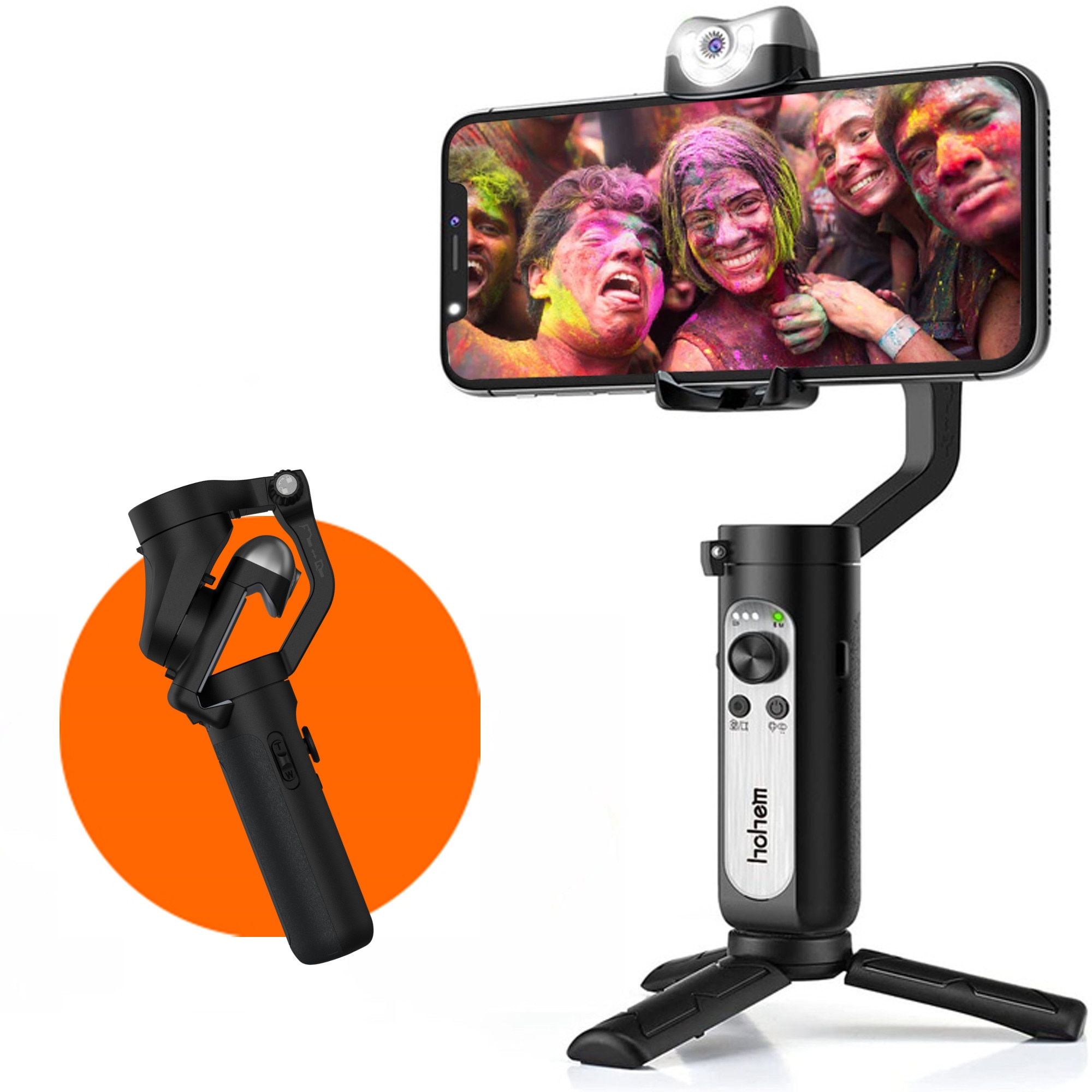 AXNEN HQ3 3-Axis Foldable Smartphone Handheld Gimbal Cellphone Video ...