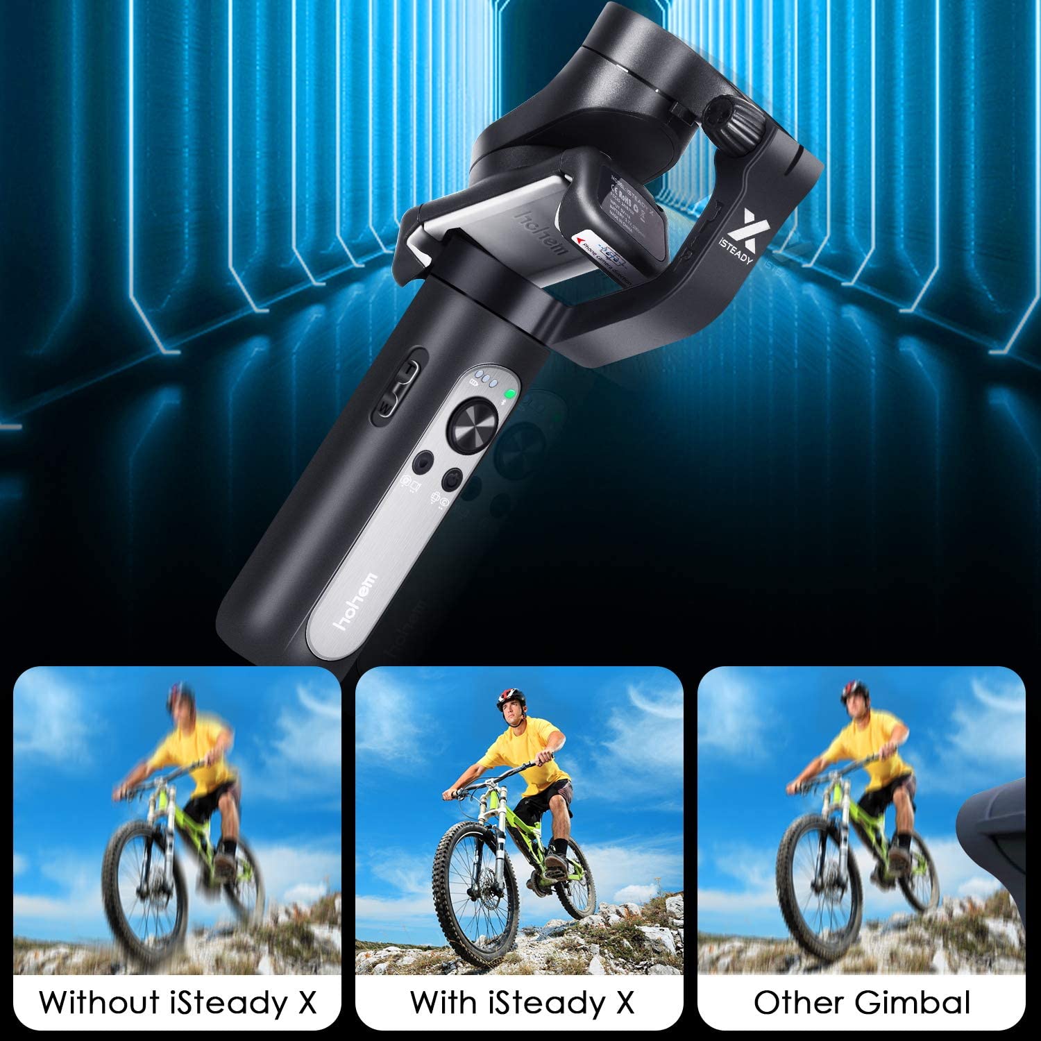 hohem 3-axis gimbal stabilizer iphone 13 pro max