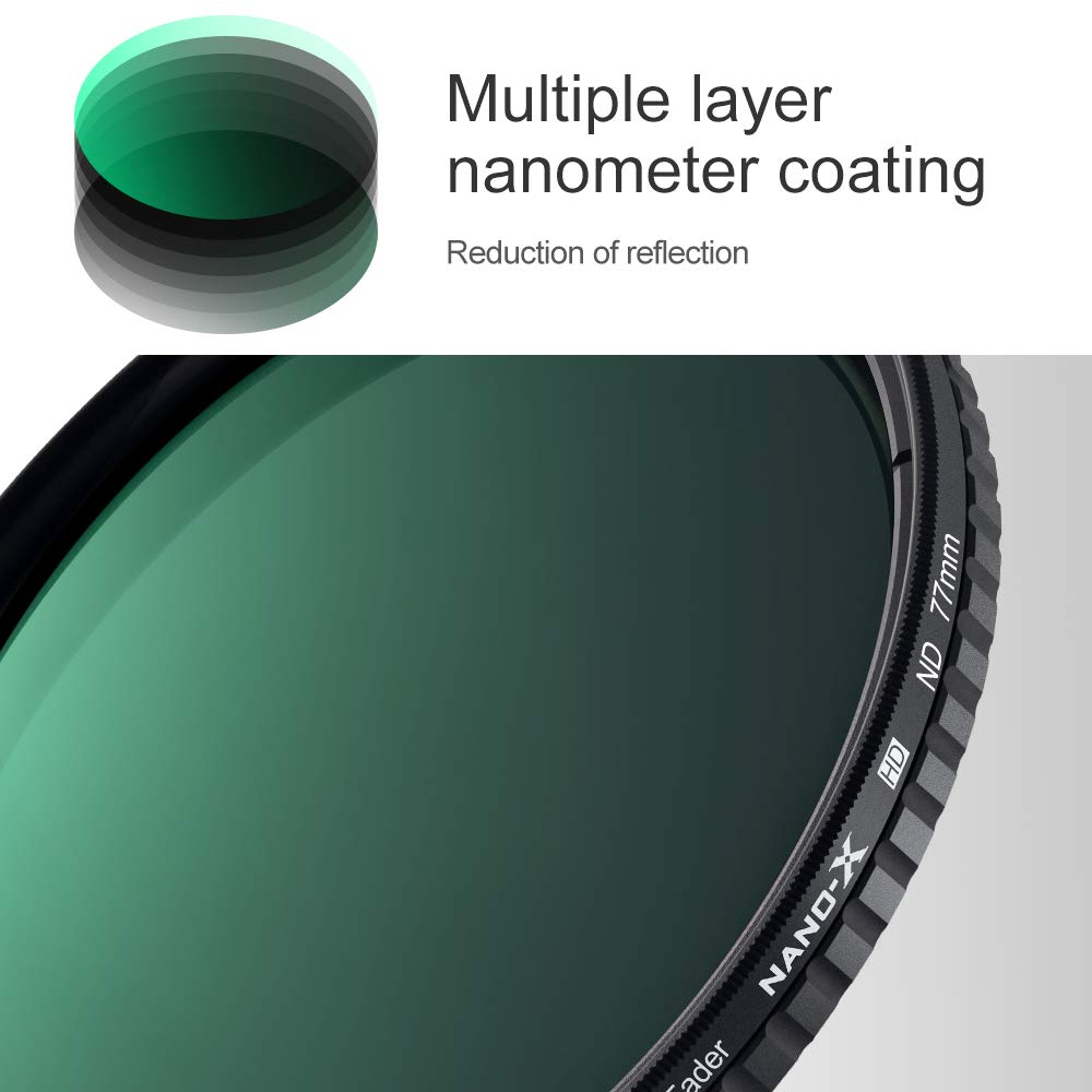 ND Lens Filter 28 Multi-Layer Coatings HD Hydrophobic Ultra Slim Nano-X Series Filter for Camera Lens K&F Concept 62mm ND8 3-Stop Fixed Neutral Density Filter 