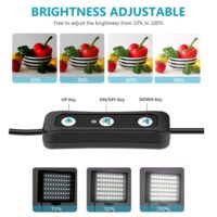 Neewer USB LED Video Light 2 Packs Dimmable 5600K with Adjustable Tripod Stand/Color Filters