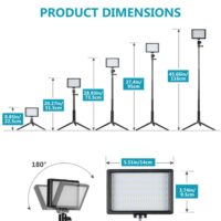 Neewer USB LED Video Light 2 Packs Dimmable 5600K with Adjustable Tripod Stand/Color Filters