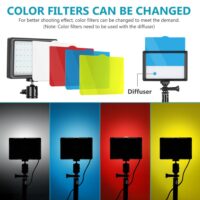 Neewer USB LED Video Light 2 Packs Dimmable 5600K with Adjustable Tripod Stand/Color Filters