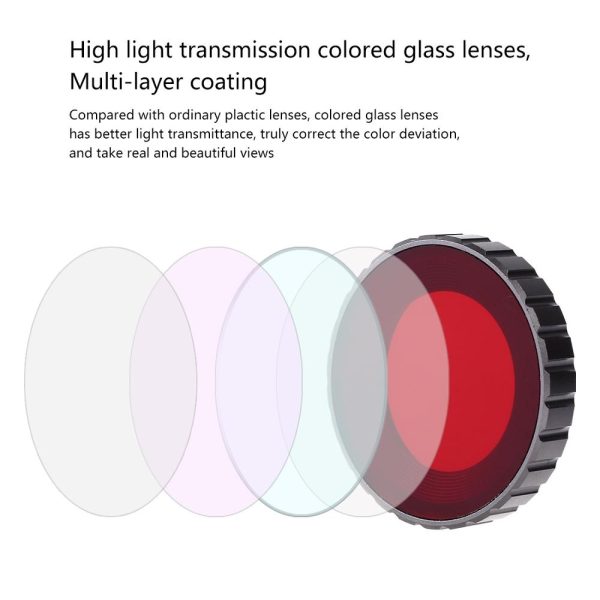 PULUZ Diving Color Lens Filter for DJI Osmo Action Sport Camera Housing Case Accessories