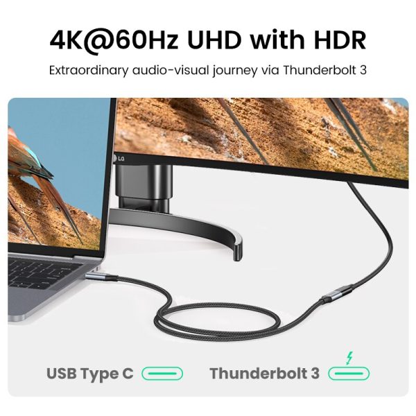 Ugreen USB C Extension Cable Type C Extender Cord USB-C Thunderbolt 3