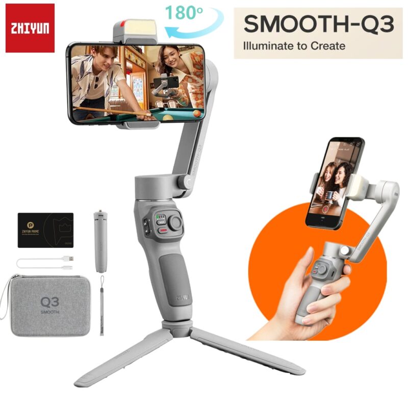 AXNEN HQ3 3-Axis Foldable Smartphone Handheld Gimbal Cellphone Video ...