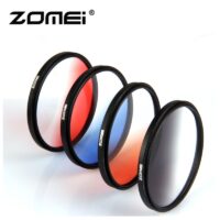 Zomei Camera Filtro Ultra Slim Frame GND Gradula Color Filters Blue Grey Red Orange 49 55 58 62 67 72 77 82mm