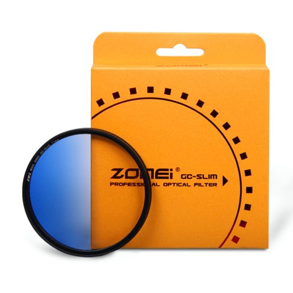 Zomei Camera Filtro Ultra Slim Frame GND Gradula Color Filters Blue Grey Red Orange 49 55 58 62 67 72 77 82mm
