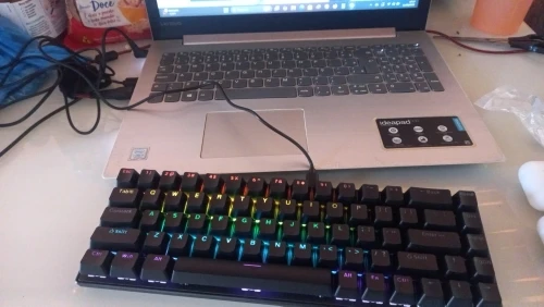 K68 Wired Mechanical Keyboard 10Kinds of Colorful Lighting photo review
