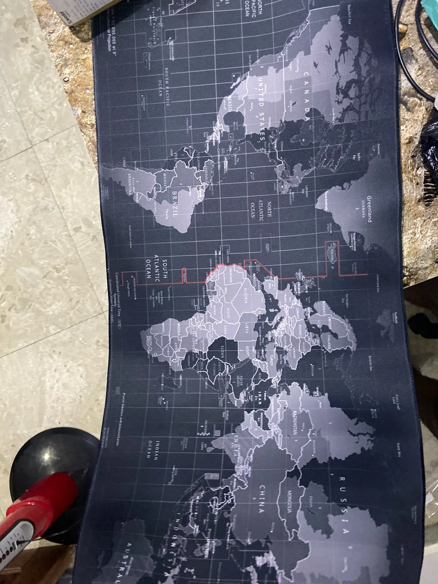 Map Mouse Pad Large Map Desk Mat Protector photo review