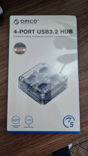 ORICO Transparent Usb C Hub 4 Port Expansion photo review