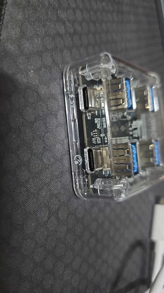 ORICO Transparent Usb C Hub 4 Port Expansion photo review