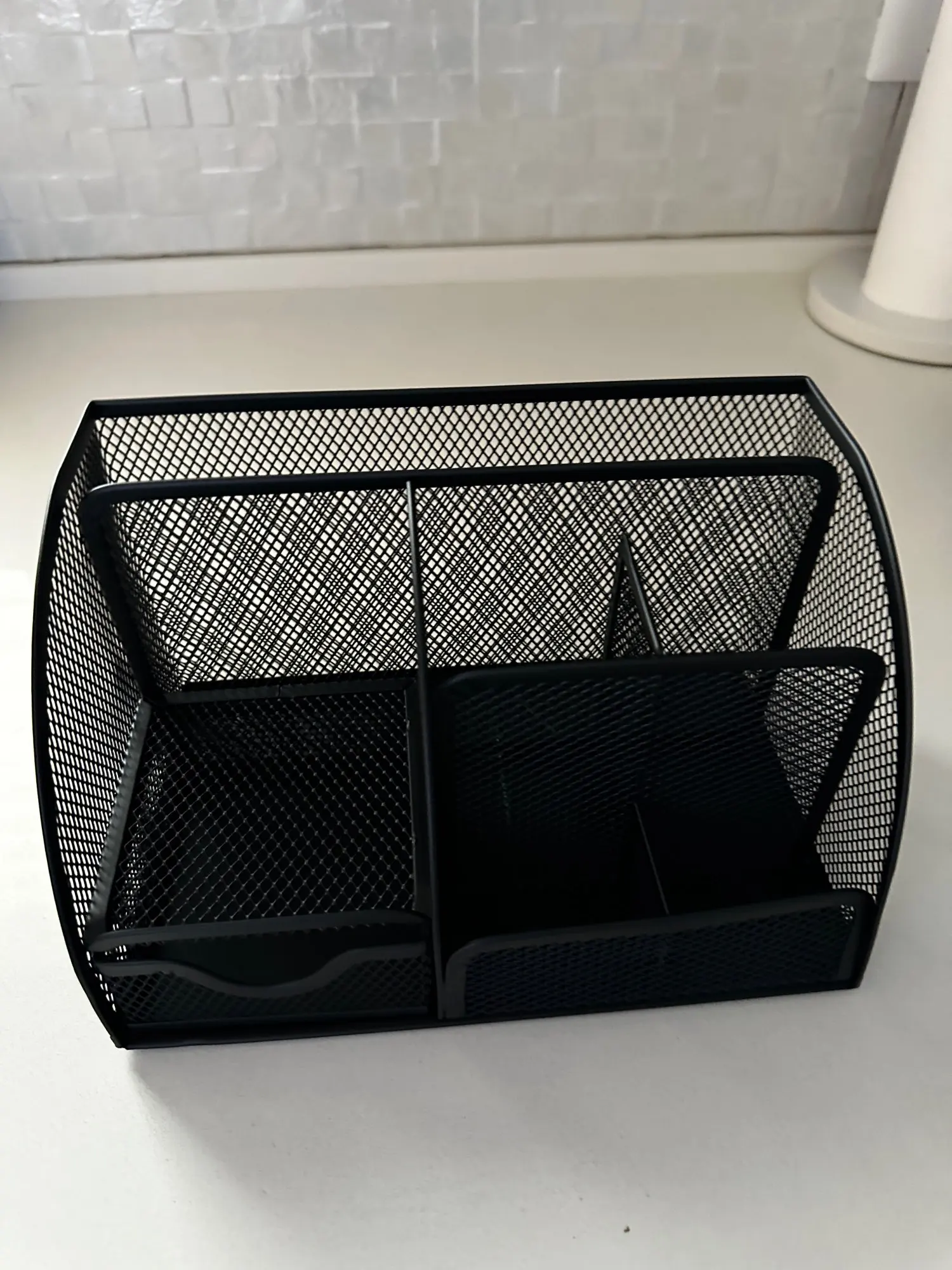 Desk Stationery Organizer Creative Metal Pen Holder Pencil photo review