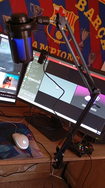 USB Condenser Microphone RGB Esports Game Call Recording photo review