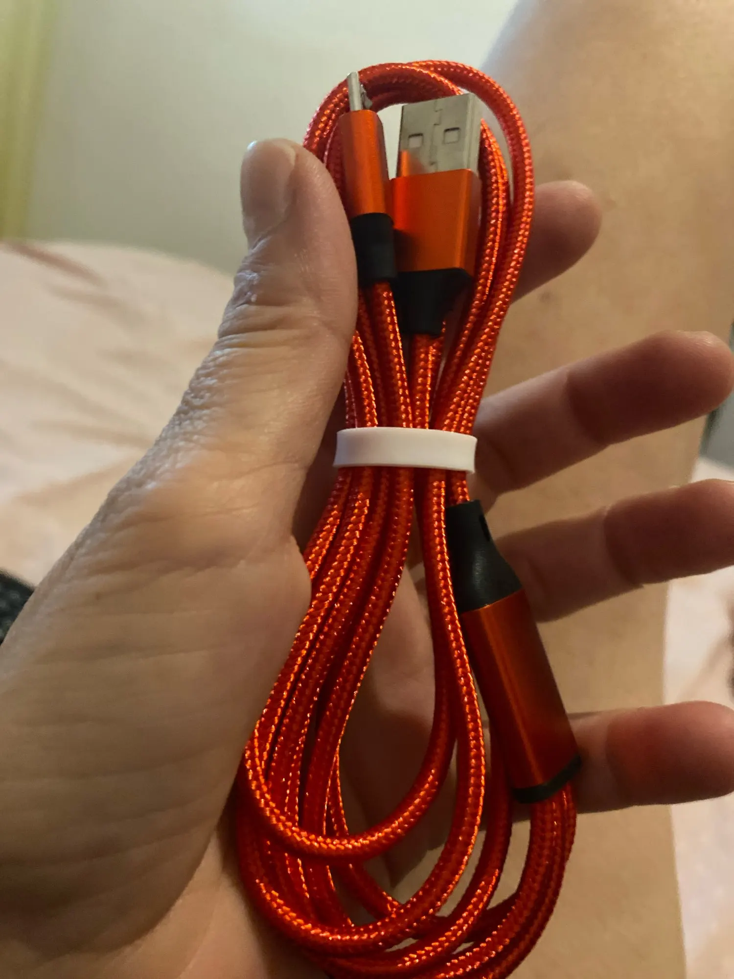 1.2m/4ft Nylon Braided 【MFi Certified】3 in 1 USB photo review