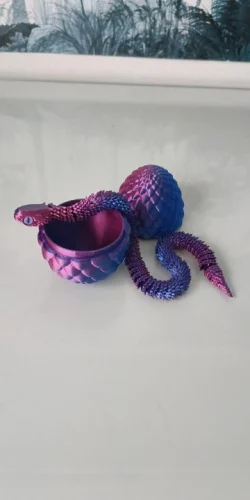 3D Printed Snake with Egg Joint Mobility Simulate photo review