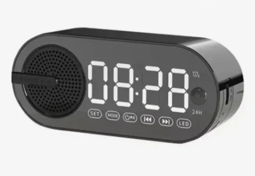 Alarm Clock Caixa De Som Bluetooth Speaker Portable photo review
