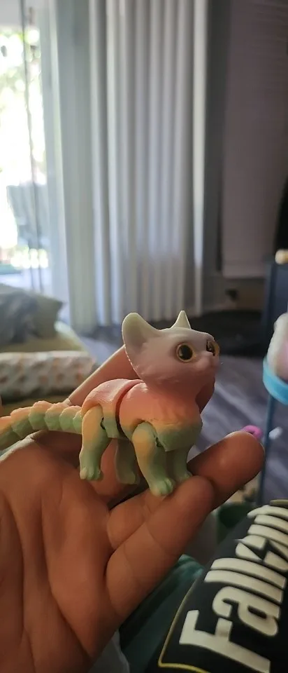 12/16cm 3D Printed Articulated Cute Cats Figurine Miniature photo review