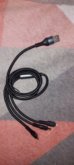 120W 3-in-1 USB Fast Charging Cable For iPhone photo review