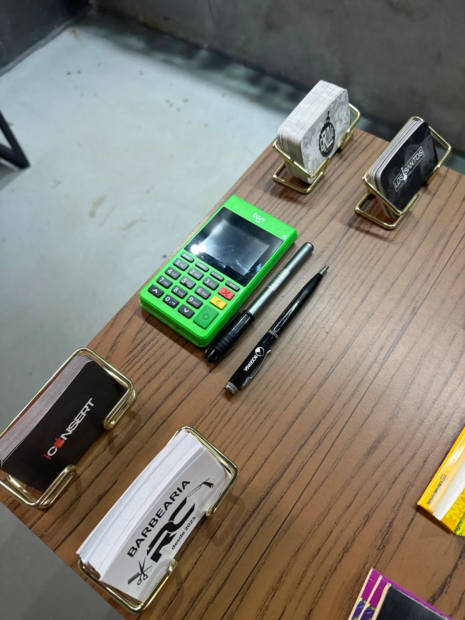 Business Card Holder Desk Bracket Cards Organizer Office photo review