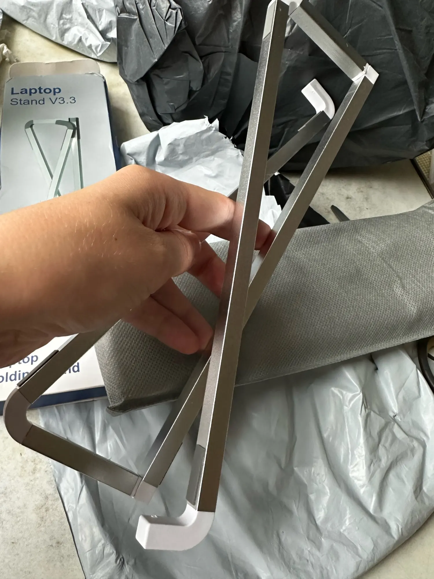 Laptop Stand For Macbook Folding Adjustable Aluminum Computer photo review