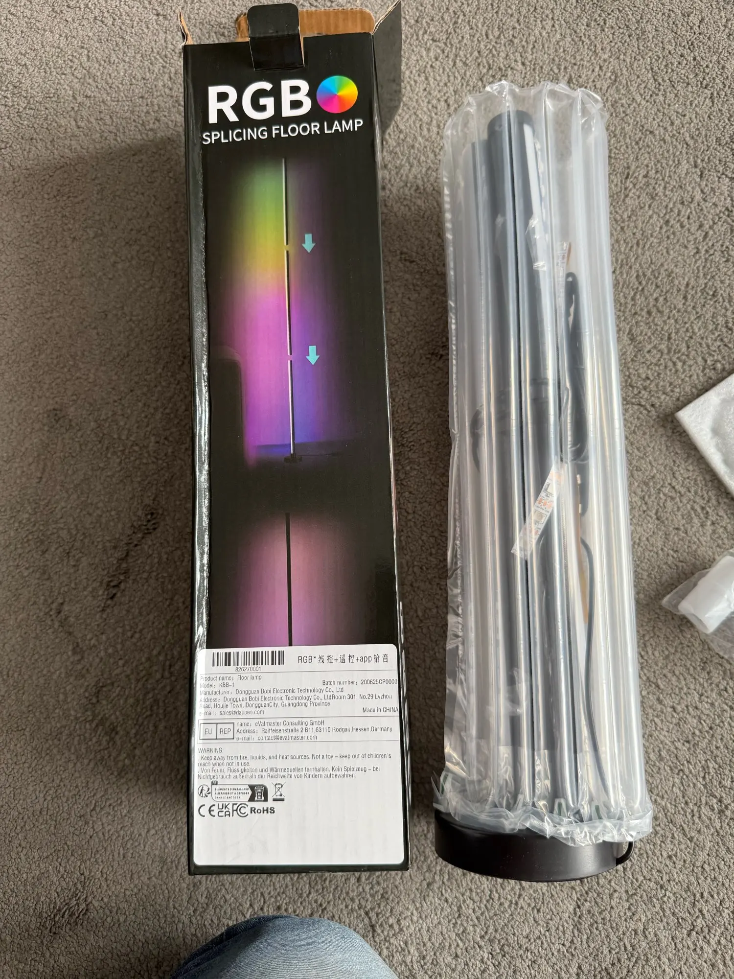 Smart LED Floor Lamp RGB Remote & APP photo review