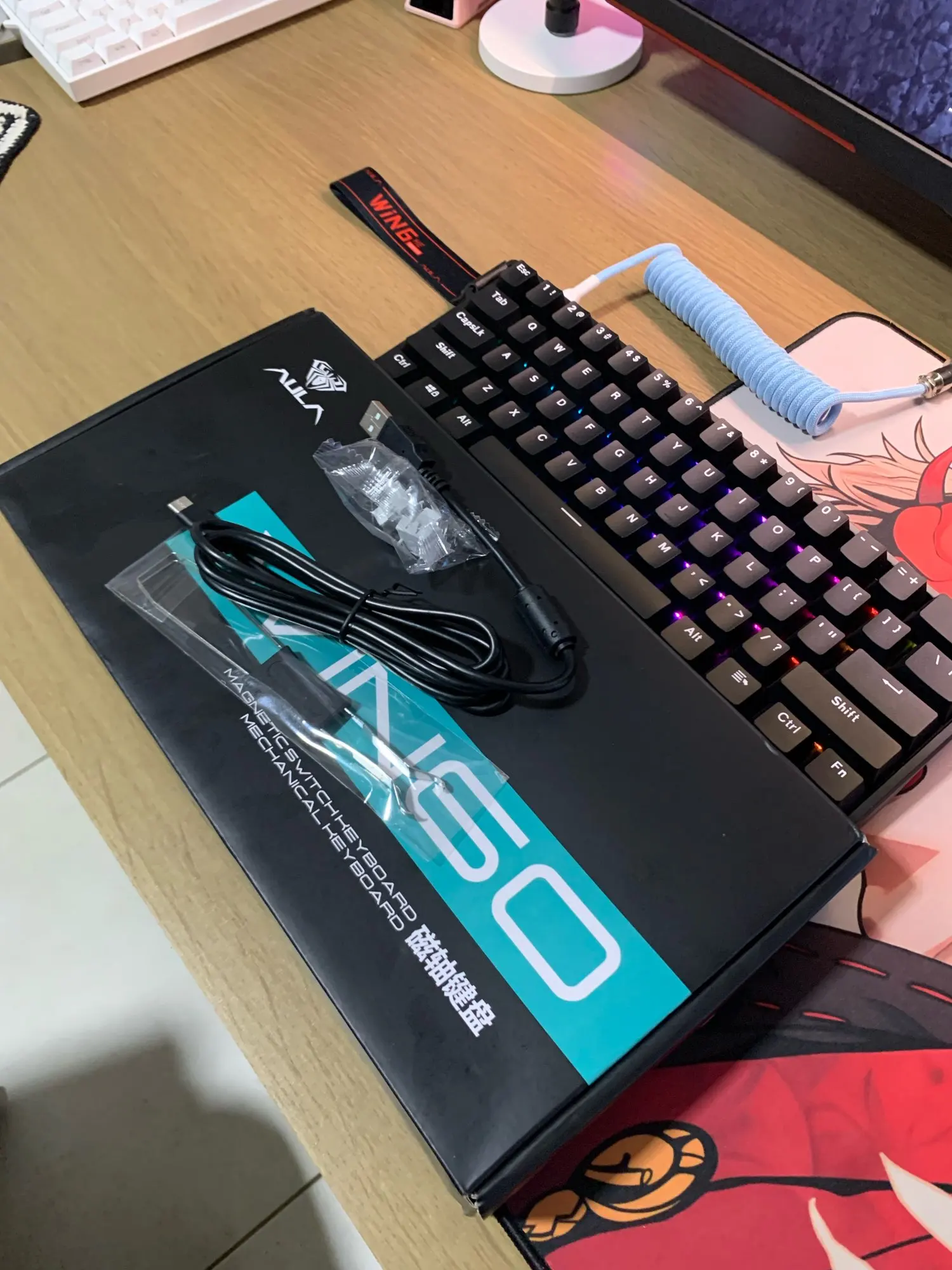 AULA WIN60 WIN68 HE MAX mechanical keyboard magnetic photo review