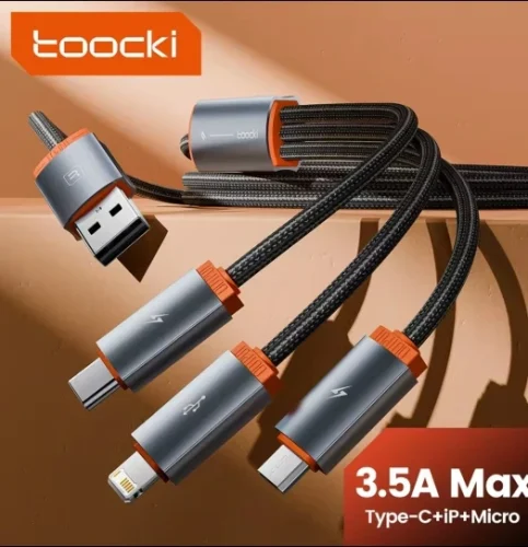Toocki 3 In1 USB Cable Multi Port For photo review