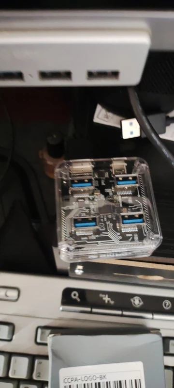 ORICO Transparent Usb C Hub 4 Port Expansion photo review