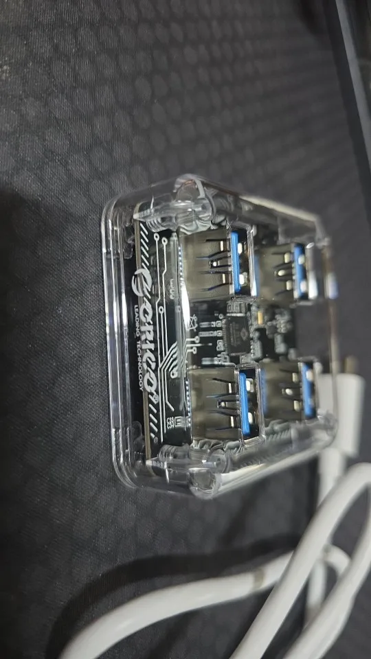 ORICO Transparent Usb C Hub 4 Port Expansion photo review