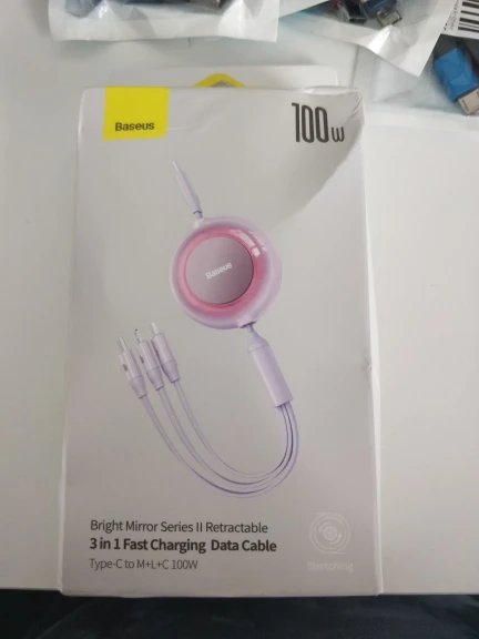 Baseus Retractable 100W 3 in 1 Fast USB photo review