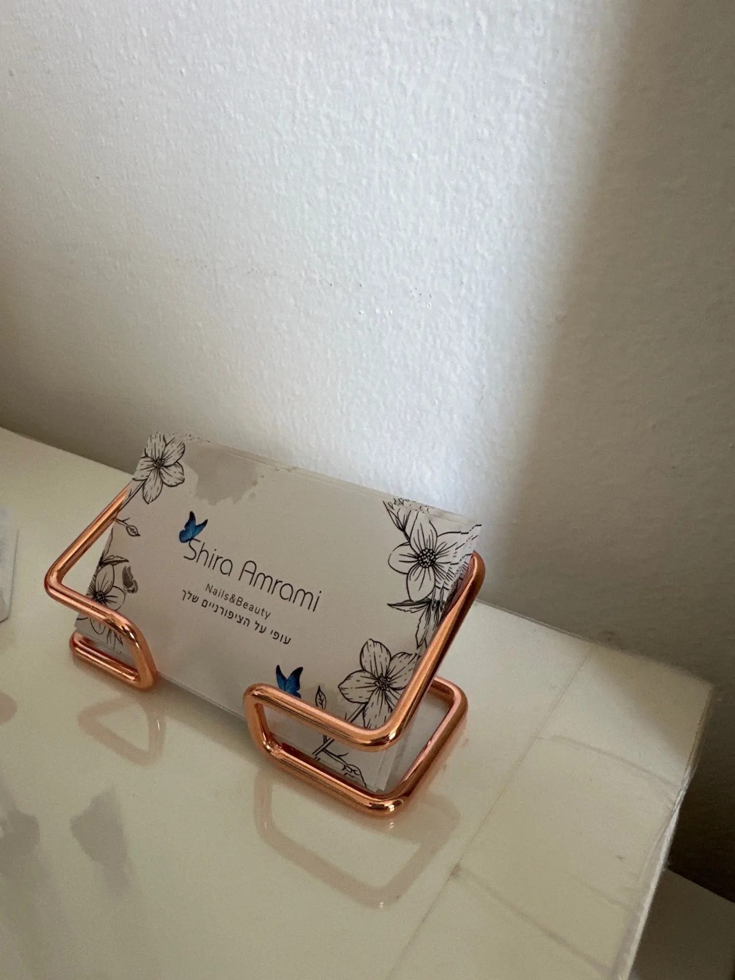 Business Card Holder Desk Bracket Cards Organizer Office photo review