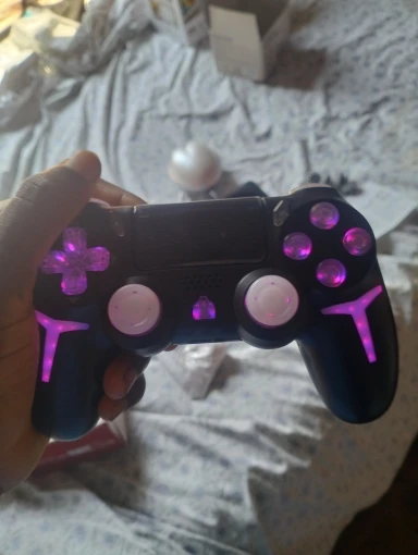 GAMINJA RGB Light Wireless Game Controller For PS4 photo review