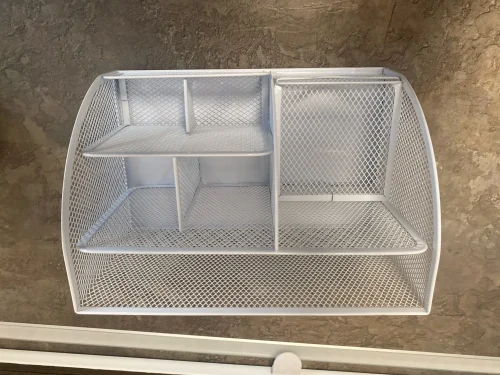 Desk Stationery Organizer Creative Metal Pen Holder Pencil photo review