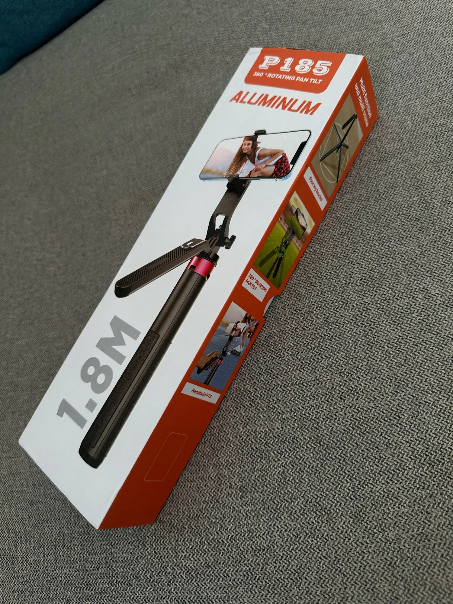 Portable camera tripod with wireless remote control and photo review