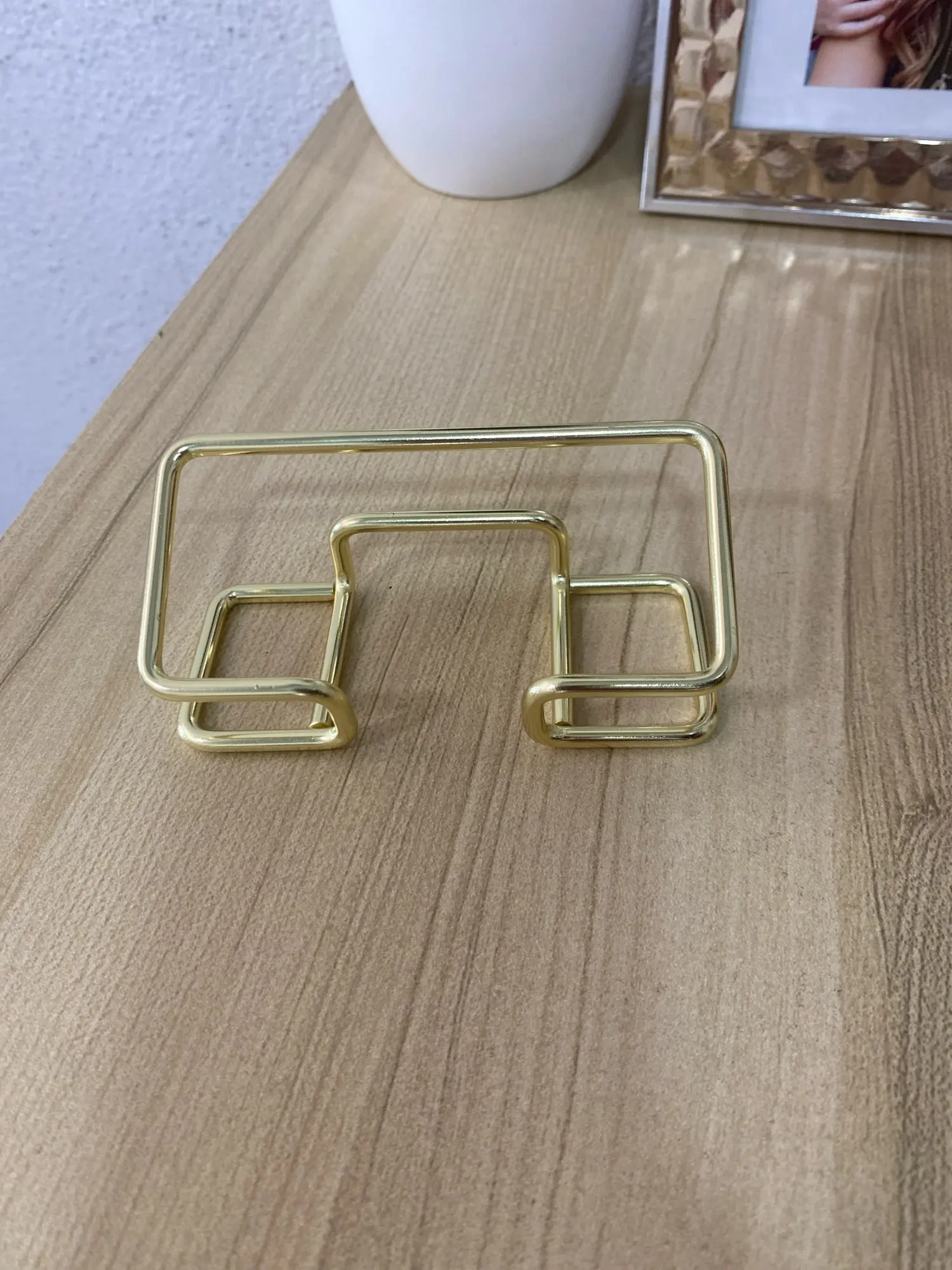 Business Card Holder Desk Bracket Cards Organizer Office photo review