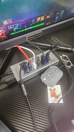 ORICO USB3.0 Hub Aluminum Industrial 7-Port Splitter Split photo review