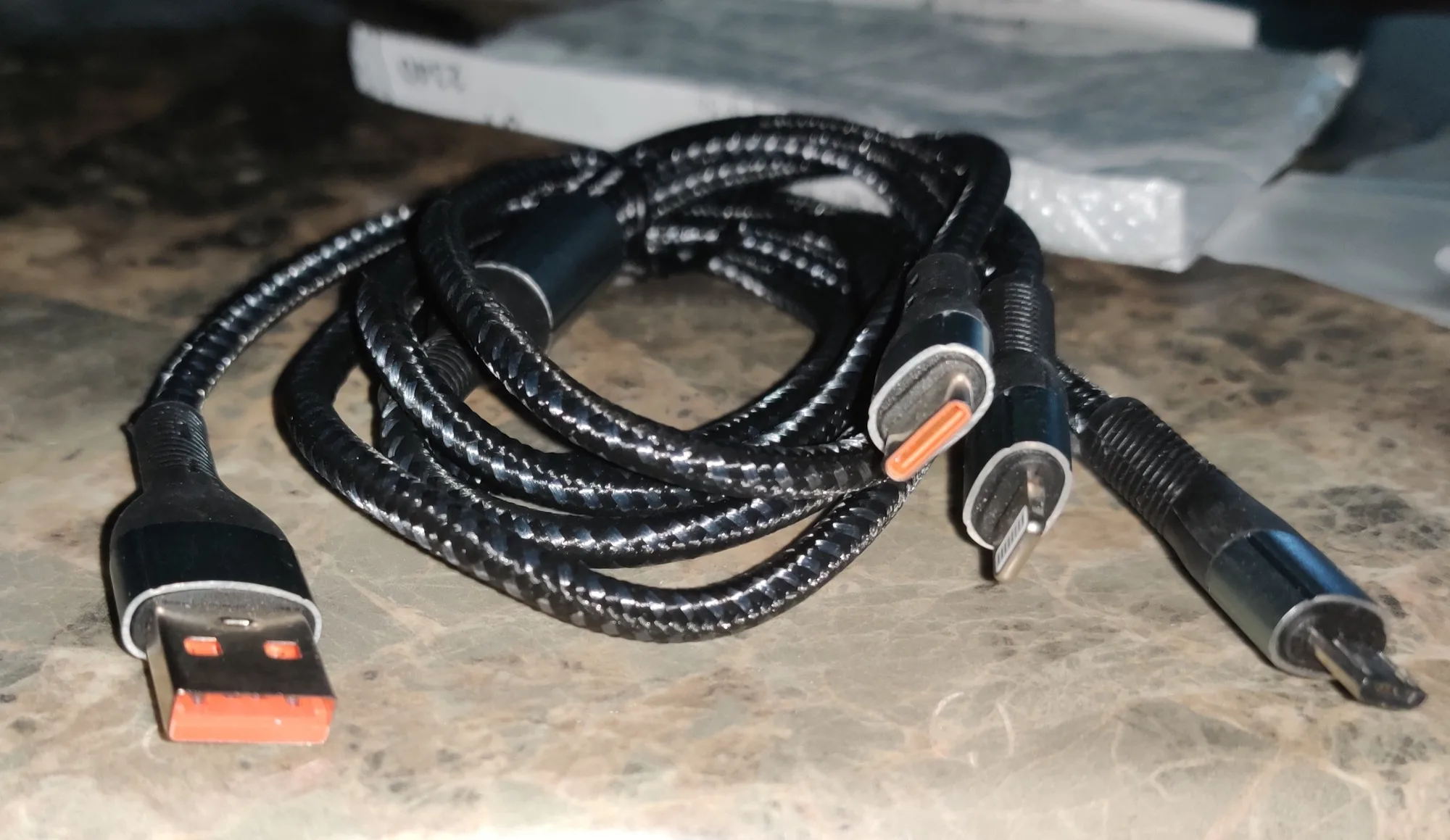 120W 3-in-1 USB Fast Charging Cable For iPhone photo review