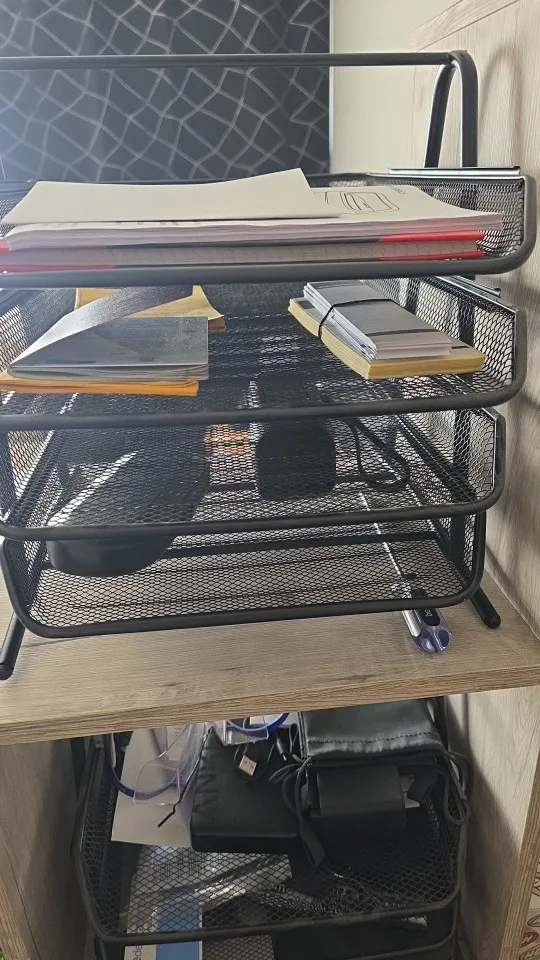3 Tier Mesh Desk Organizers,Office Supplies Organizer,Desk Organizer photo review