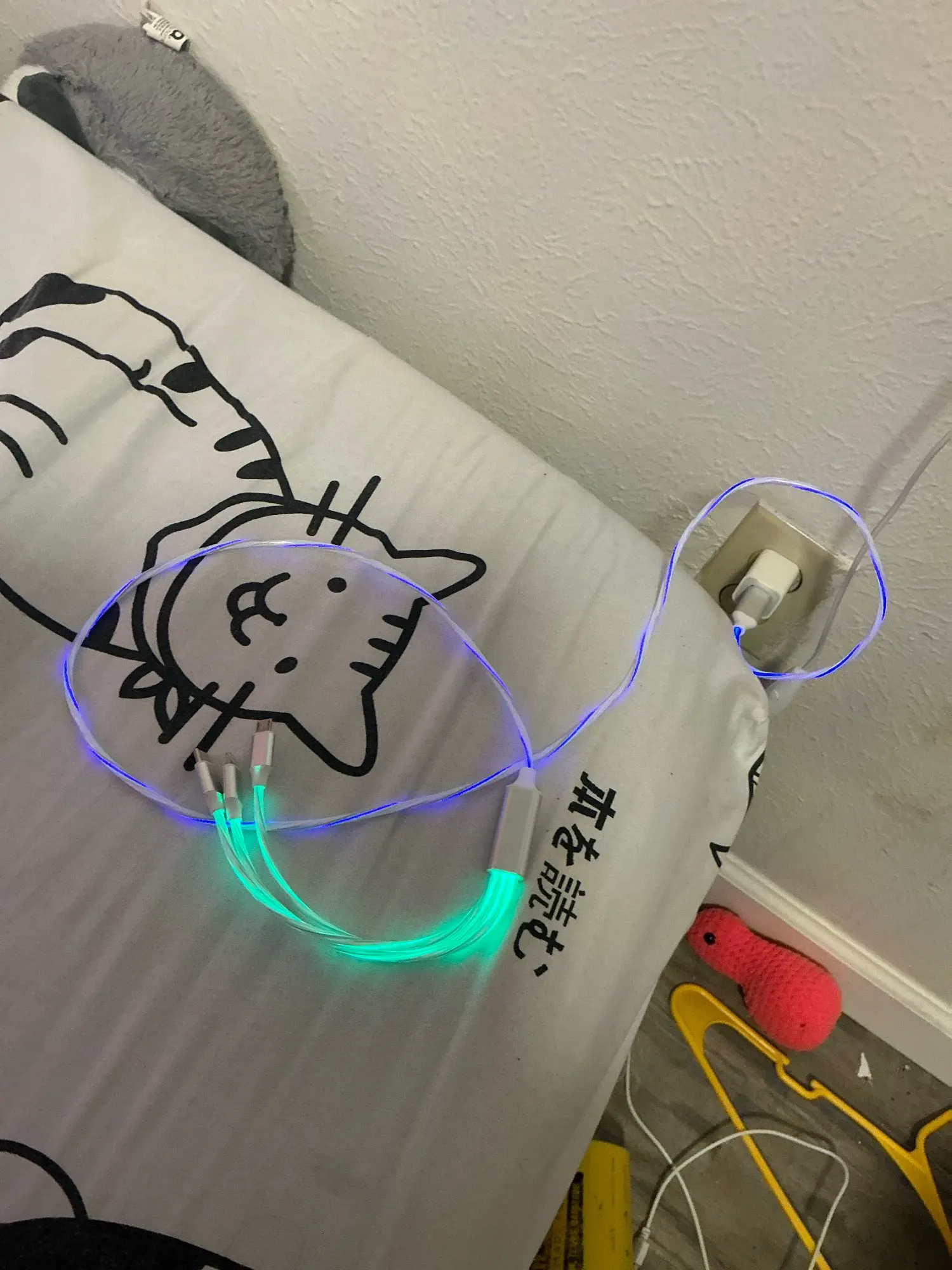 Glowing LED 3 IN 1 Cable For Samsung photo review