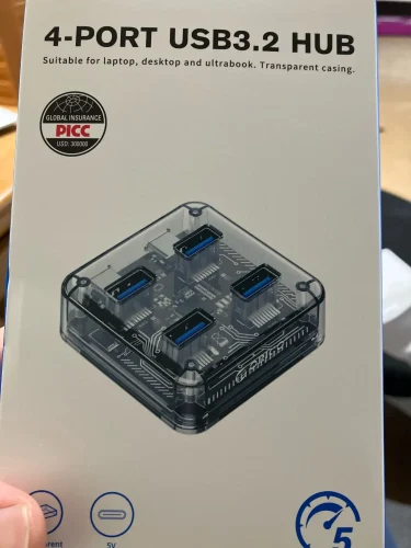 ORICO Transparent Usb C Hub 4 Port Expansion photo review
