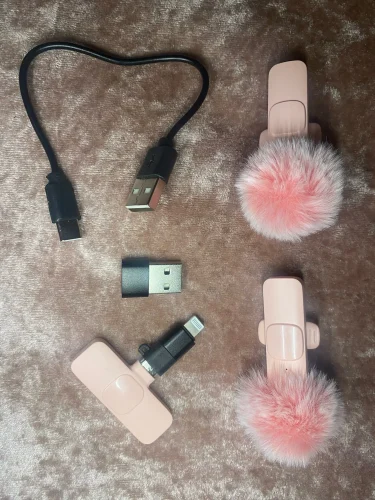 New Wireless Lavalier Microphone Portable Audio Video Recording photo review