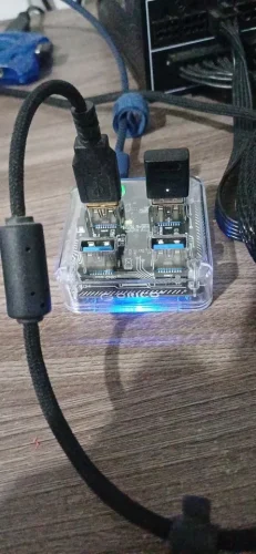 ORICO Transparent Usb C Hub 4 Port Expansion photo review