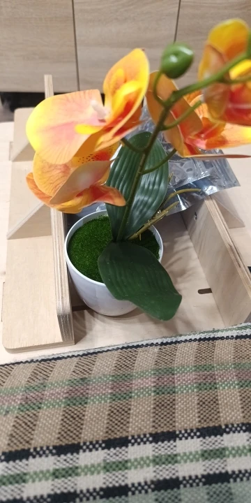 Bonsai Simulated Butterfly Orchid Artificial Potted Plant Desk photo review