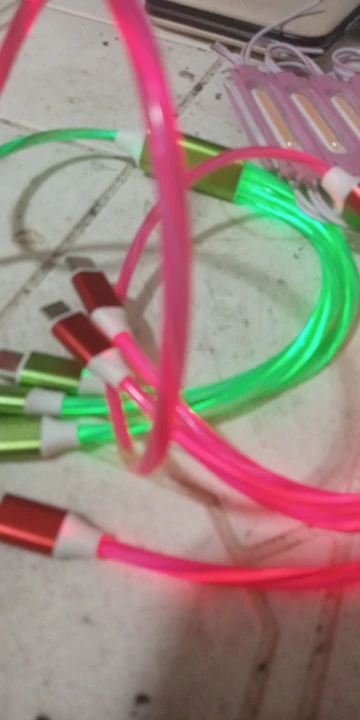 Glowing LED 3 IN 1 Cable For Samsung photo review