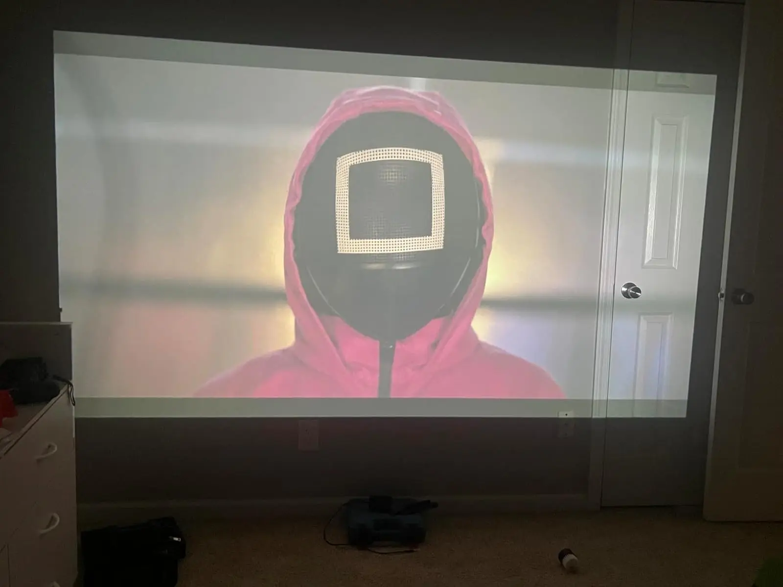 HUAWEISHI 4K Projector Android Native Portable 1080P Auto photo review