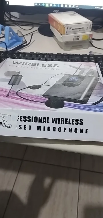 Portable Wireless Headset Microphone+Lavalier Mic System Teaching Speech photo review