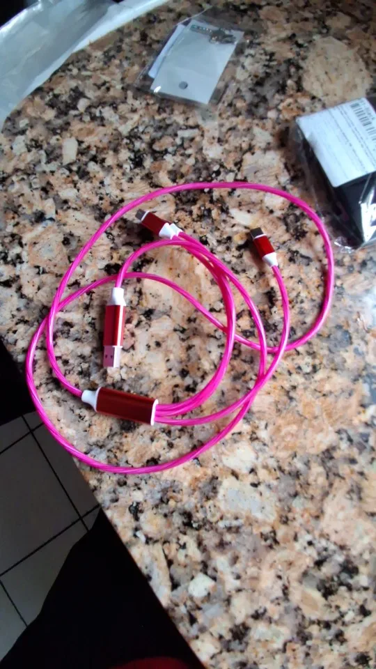 Glowing LED 3 IN 1 Cable For Samsung photo review