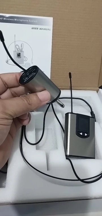 Portable Wireless Headset Microphone+Lavalier Mic System Teaching Speech photo review