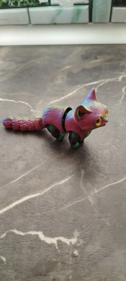 12/16cm 3D Printed Articulated Cute Cats Figurine Miniature photo review