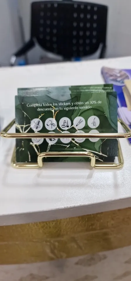 Business Card Holder Desk Bracket Cards Organizer Office photo review